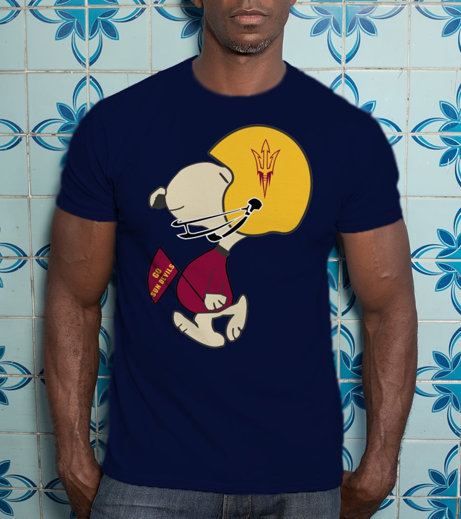 Snoopy Arizona State Sun Devils Football Helmet Go Sun Devils T-Shirt