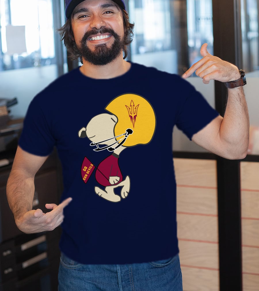 Snoopy Arizona State Sun Devils Football Helmet Go Sun Devils T-Shirt