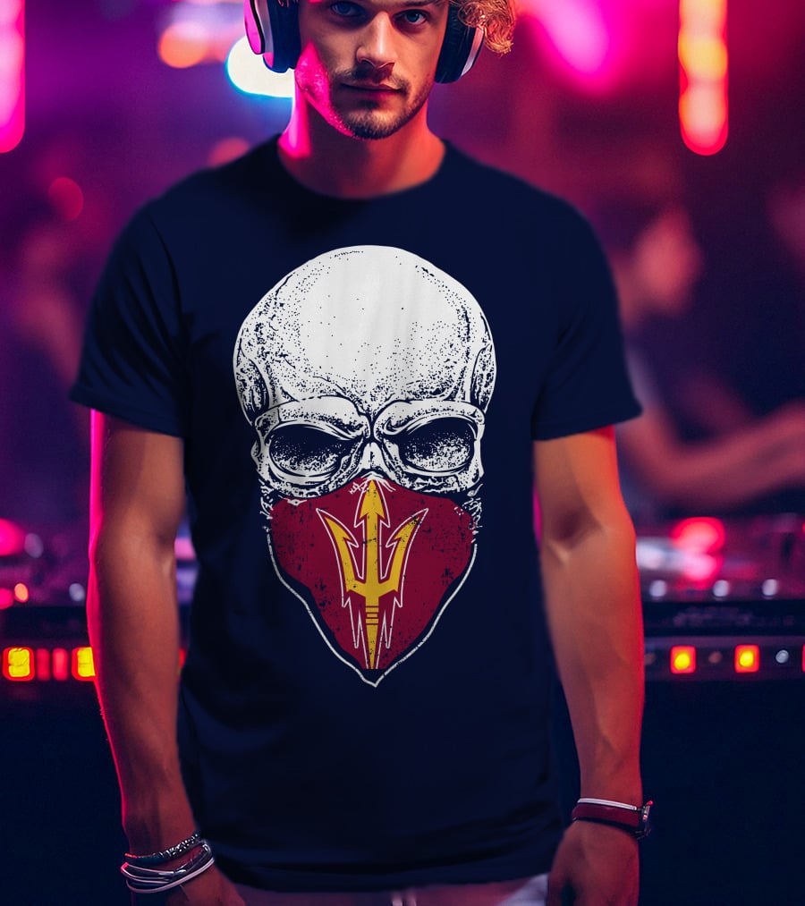 Arizona State Sun Devils Skull With Trident T-Shirt