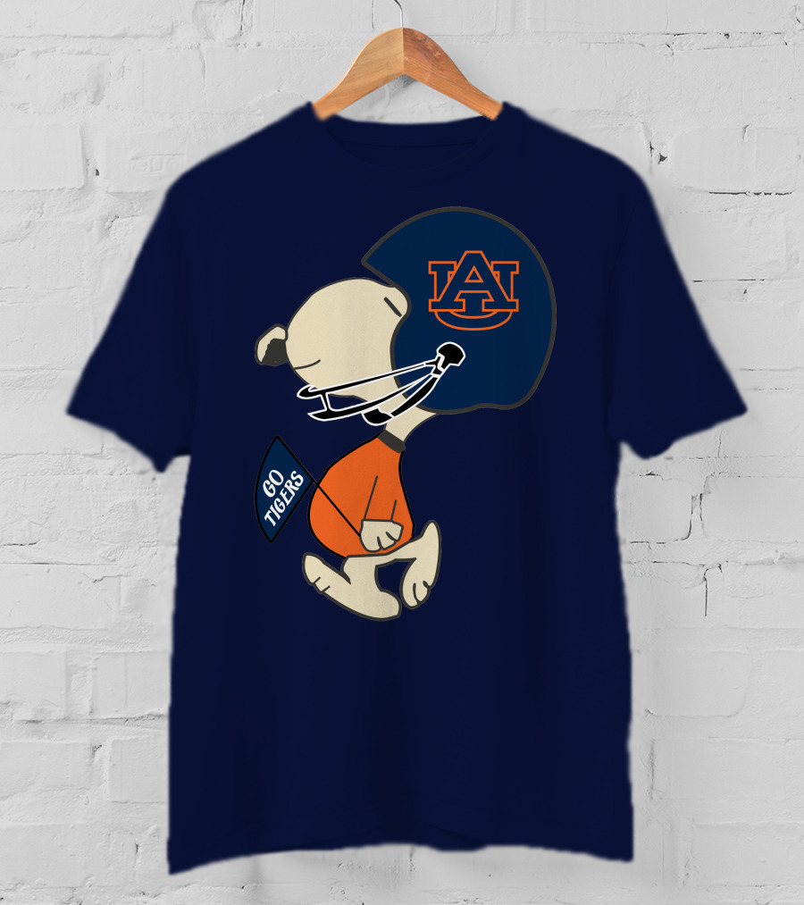 Go Tigers Auburn University Football Snoopy T-Shirt