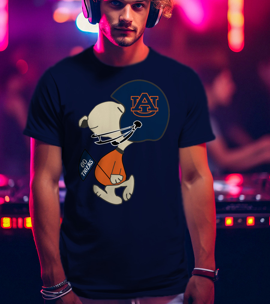 Go Tigers Auburn University Football Snoopy T-Shirt