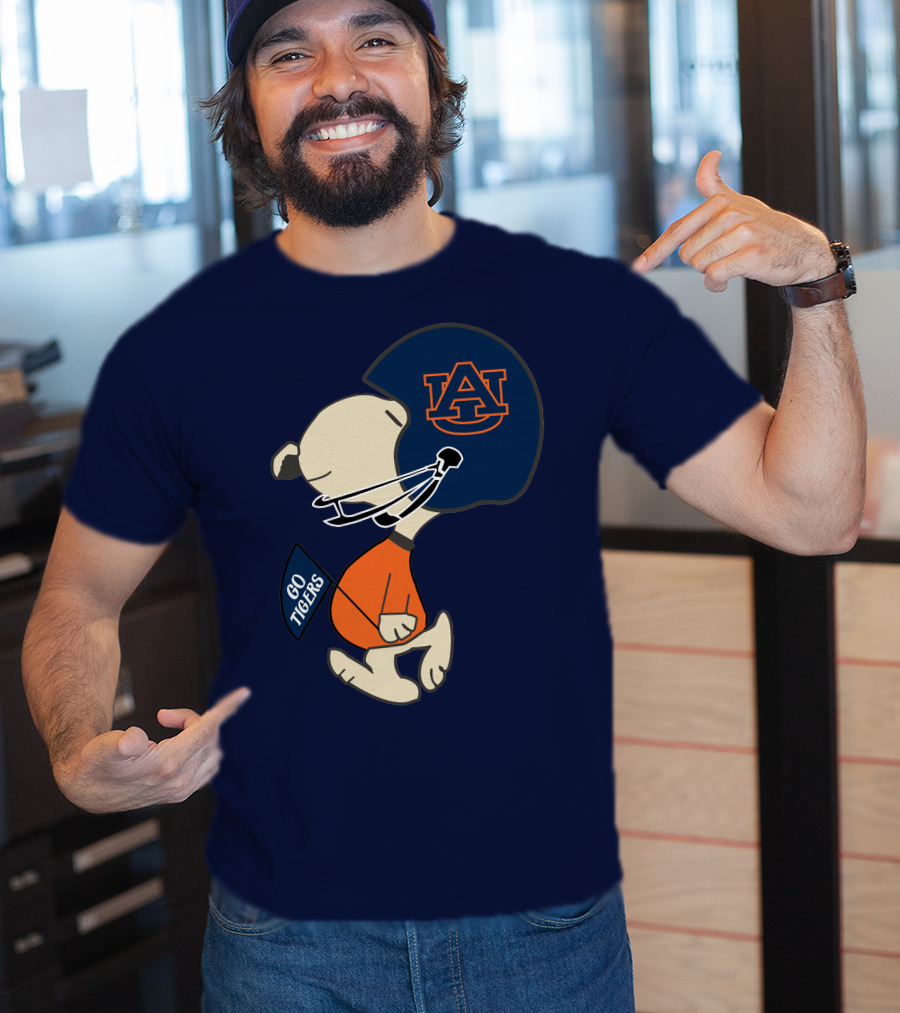 Go Tigers Auburn University Football Snoopy T-Shirt