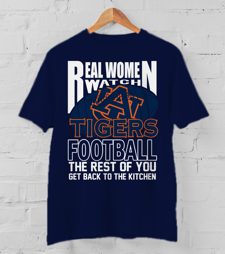 Real Women Watch Auburn Tigers Football T-Shirt