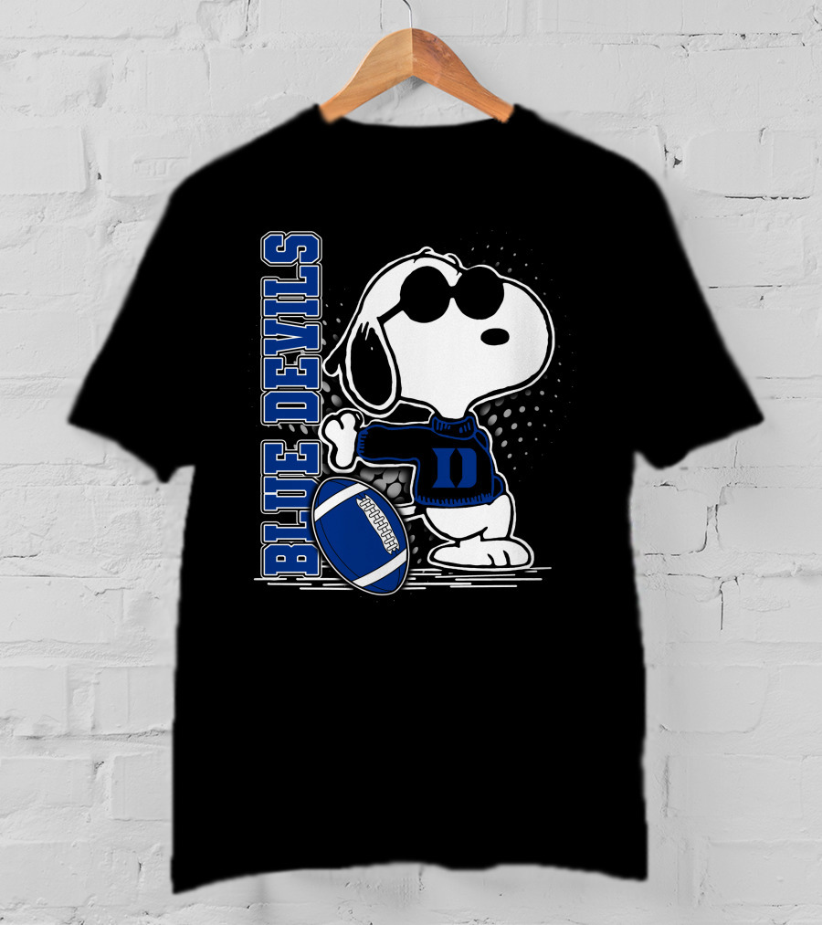 Snoopy Football Style Blue Devils T-Shirt