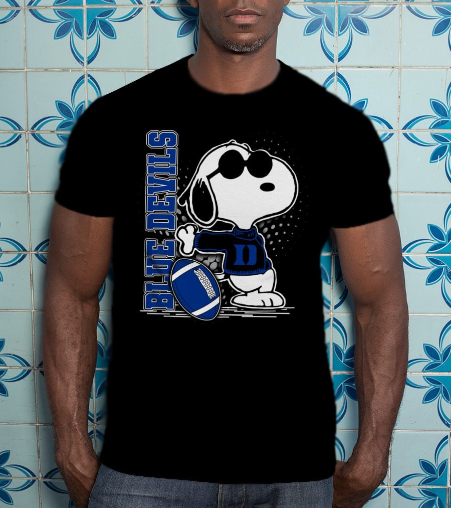 Snoopy Football Style Blue Devils T-Shirt