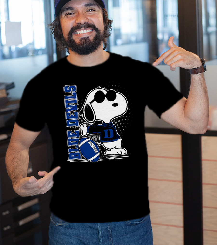 Snoopy Football Style Blue Devils T-Shirt