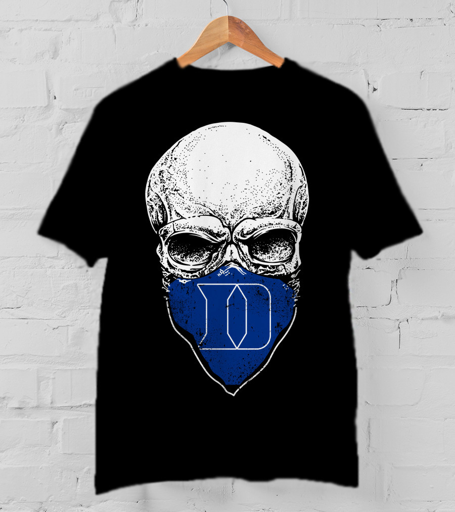 Duke Blue Devils D Logo Skull T-Shirt
