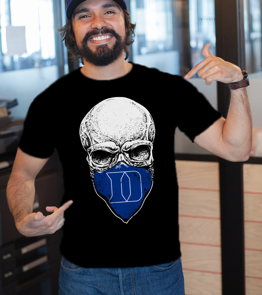 Duke Blue Devils D Logo Skull T-Shirt