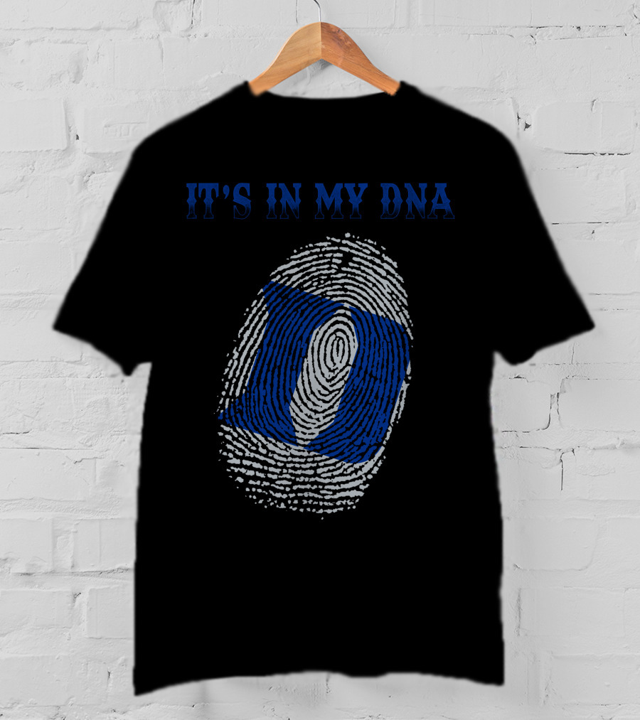 It's In My Dna Duke Blue Devils Fingerprint T-Shirt
