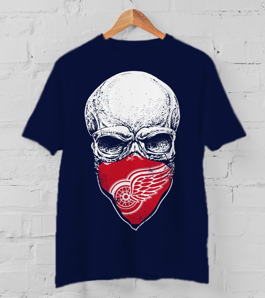 Detroit Redwings Skull Logo Bandana T-Shirt