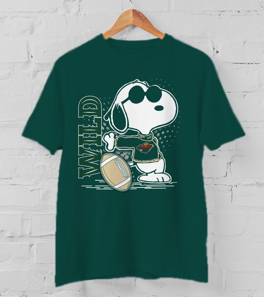 Minnesota Wild Snoopy Sports Icon Cozy Sweater Football T-Shirt