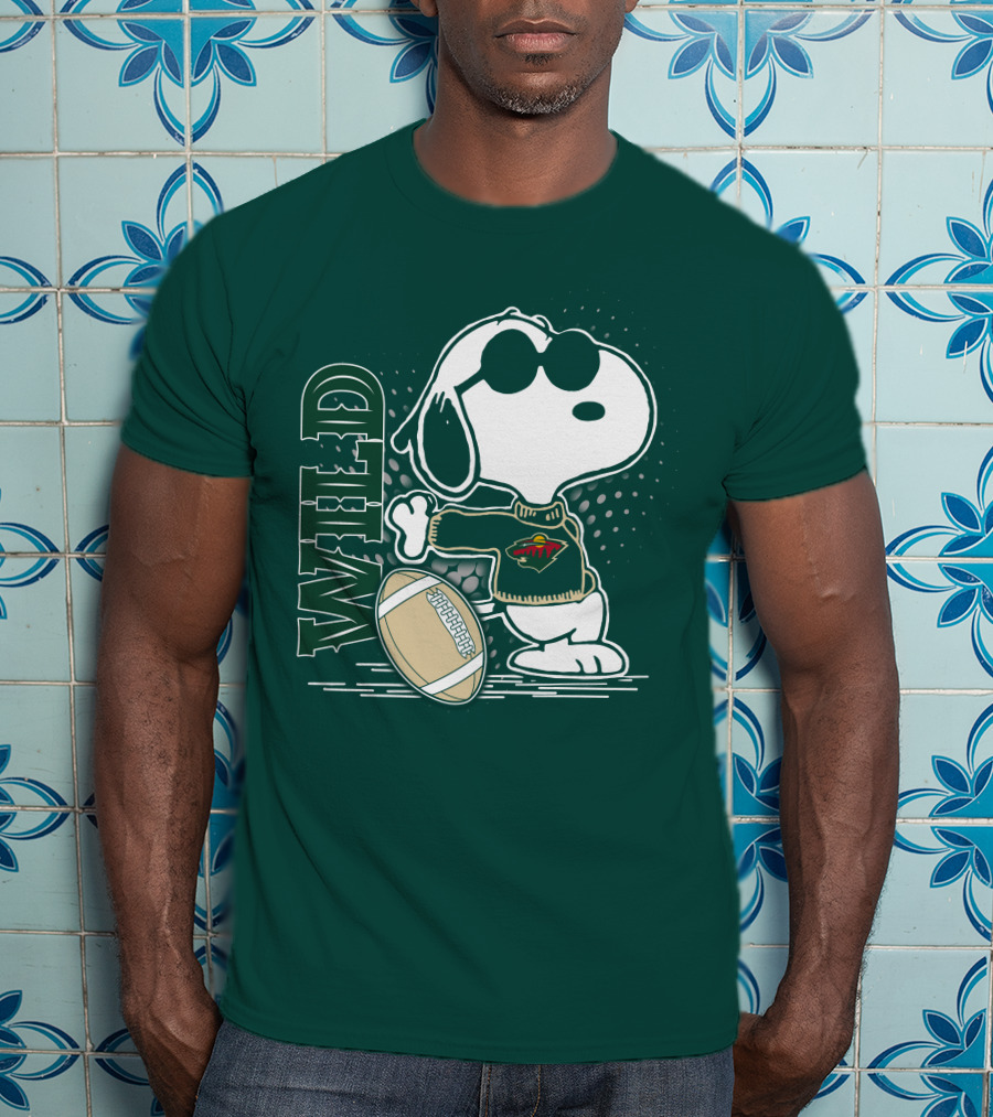 Minnesota Wild Snoopy Sports Icon Cozy Sweater Football T-Shirt