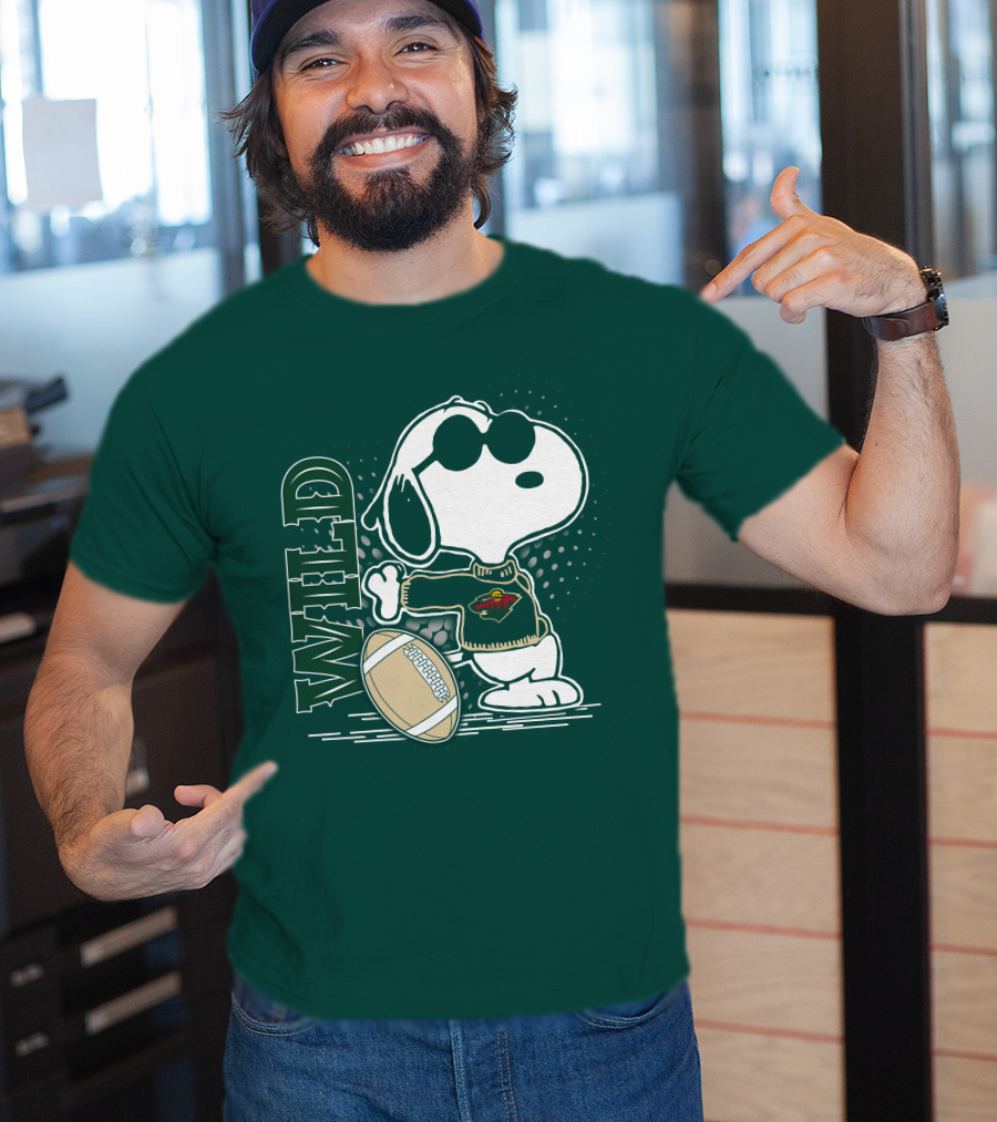 Minnesota Wild Snoopy Sports Icon Cozy Sweater Football T-Shirt