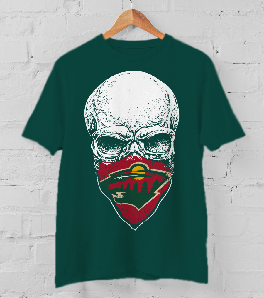Minnesota Wild Skull Logo Bandana T-Shirt