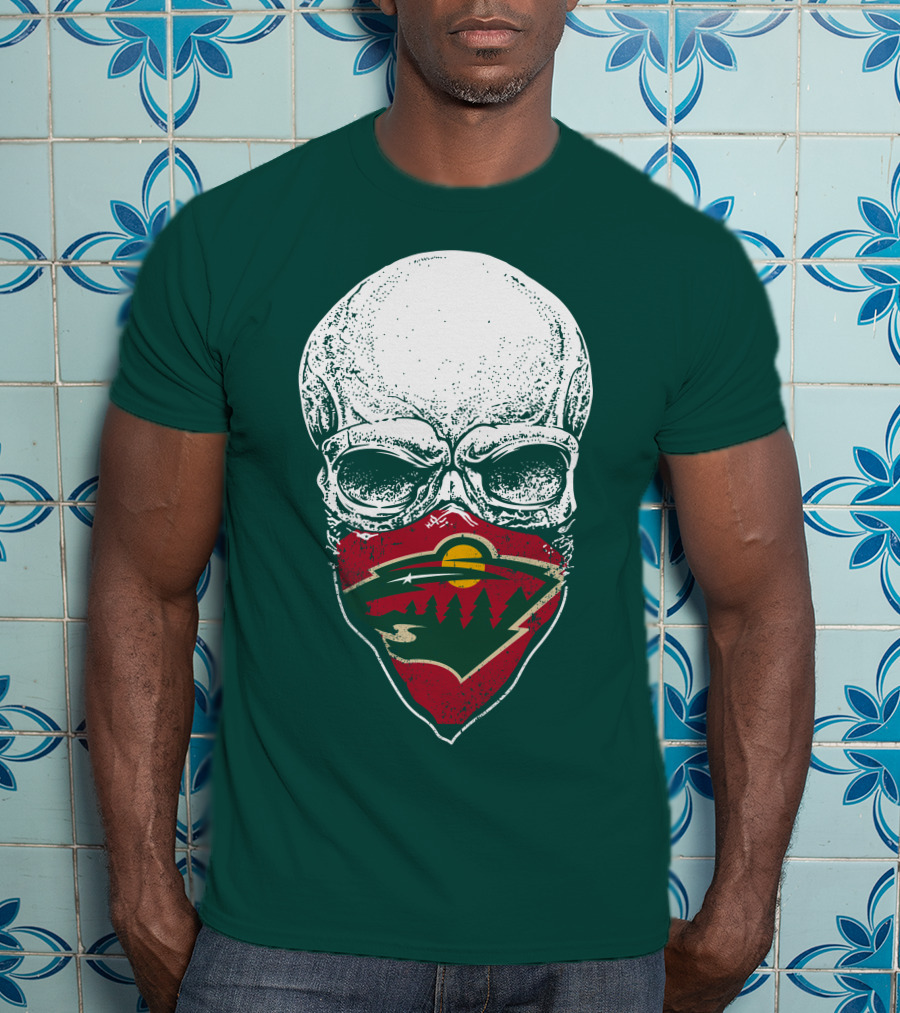 Minnesota Wild Skull Logo Bandana T-Shirt