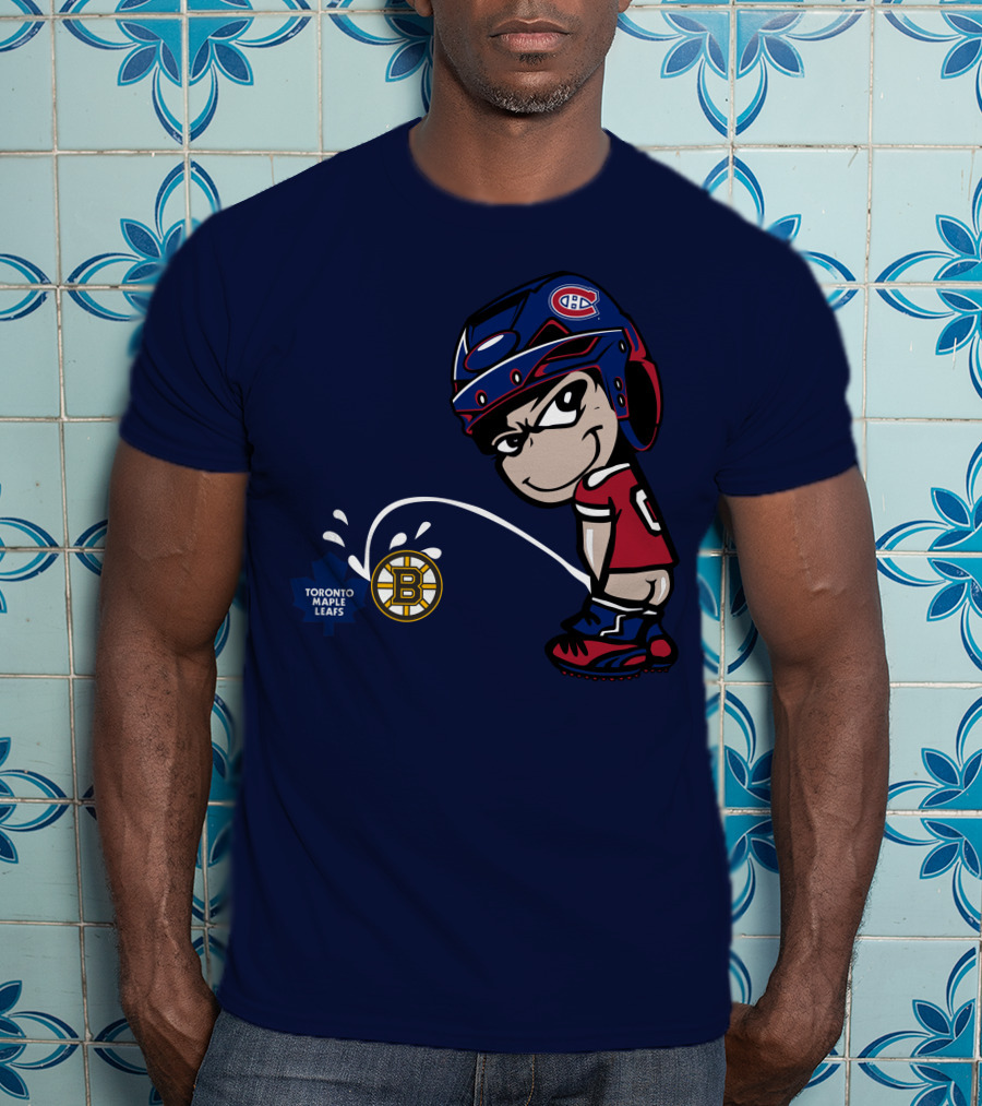 Montreal Canadiens Toronto Maple Leafs Boston Bruins Hockey Rivalry T-Shirt