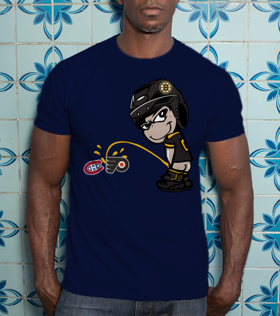 Boston Bruins Hockey Rivalry Montreal Canadiens Philadelphia Flyers T-Shirt