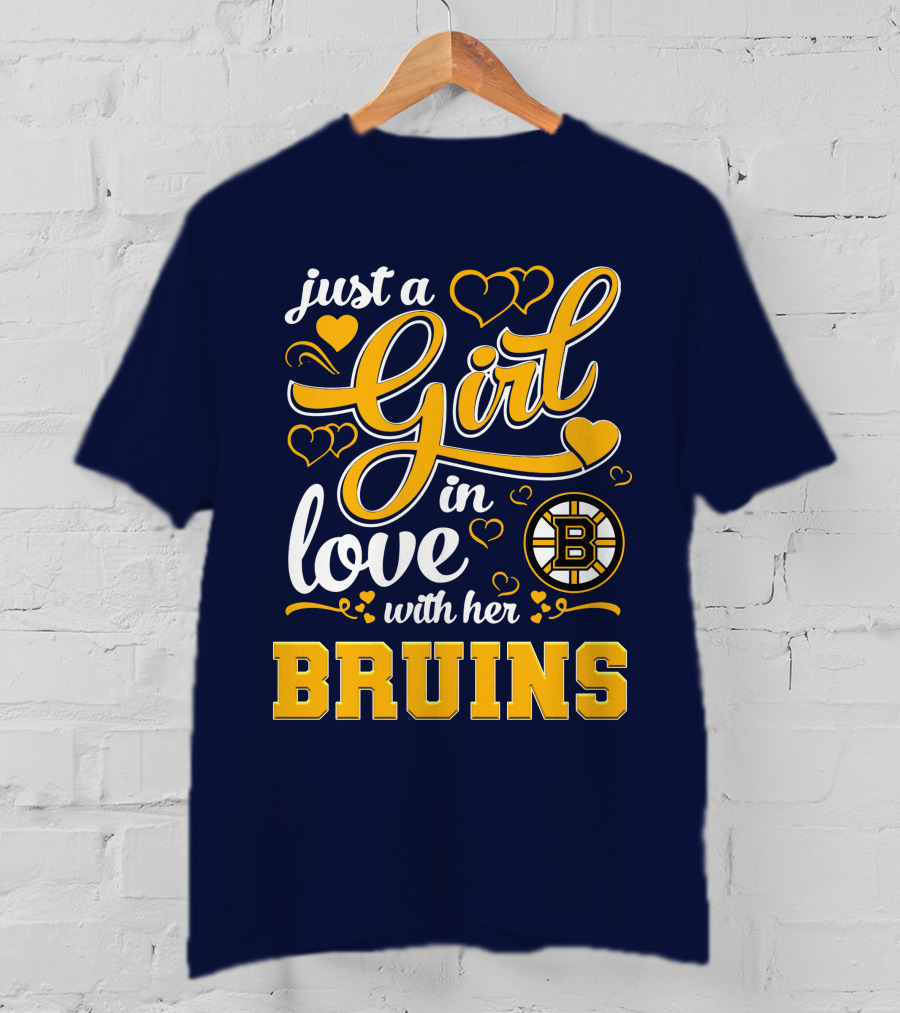 Just A Girl In Love With Her Boston Bruins T-Shirt