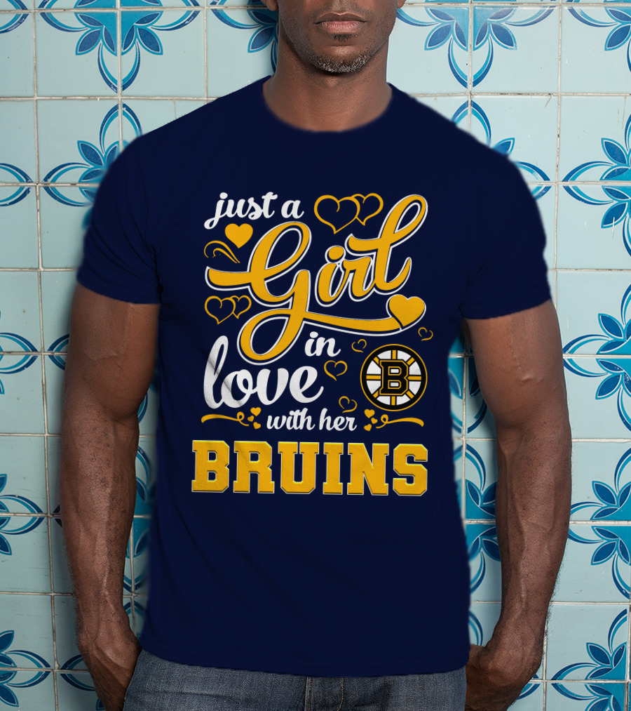 Just A Girl In Love With Her Boston Bruins T-Shirt