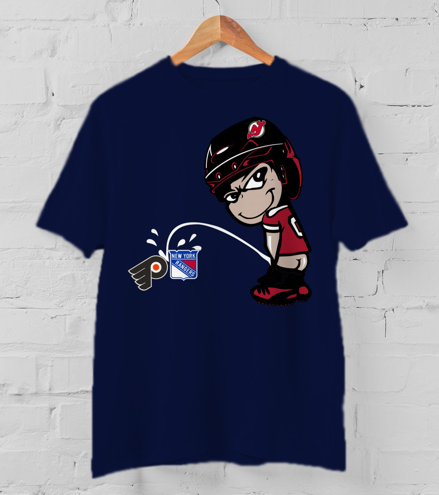 New Jersey Devils Philadelphia Flyers New York Rangers Rivalry Hockey T-Shirt