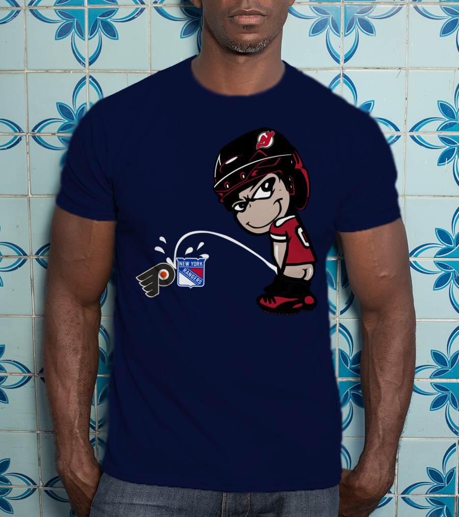 New Jersey Devils Philadelphia Flyers New York Rangers Rivalry Hockey T-Shirt