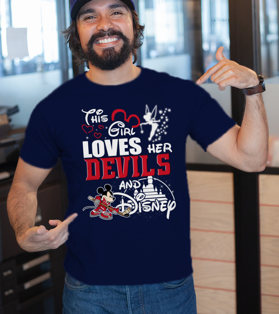 This Girl Loves Her Devils And Disney T-Shirt