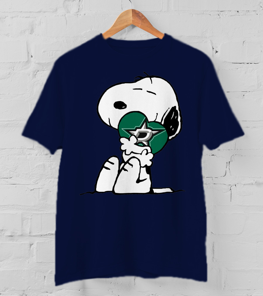 Snoopy Hugging Dallas Stars T-Shirt