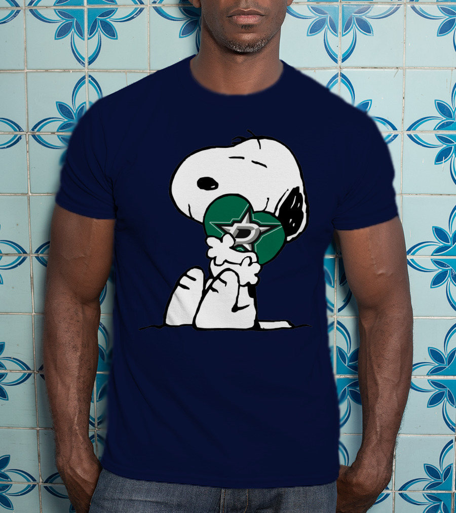 Snoopy Hugging Dallas Stars T-Shirt