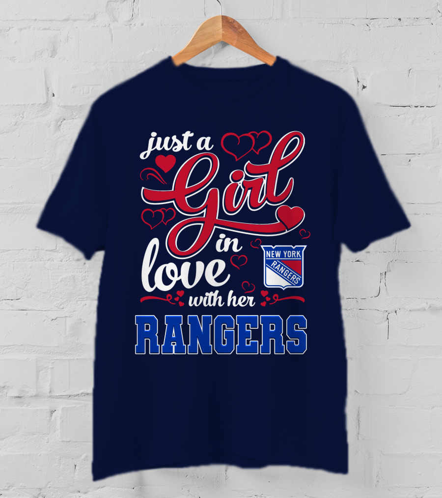 Just A Girl In Love With Her New York Rangers T-Shirt