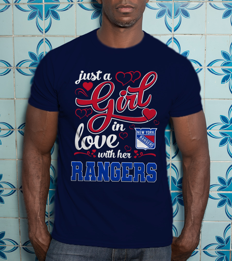 Just A Girl In Love With Her New York Rangers T-Shirt