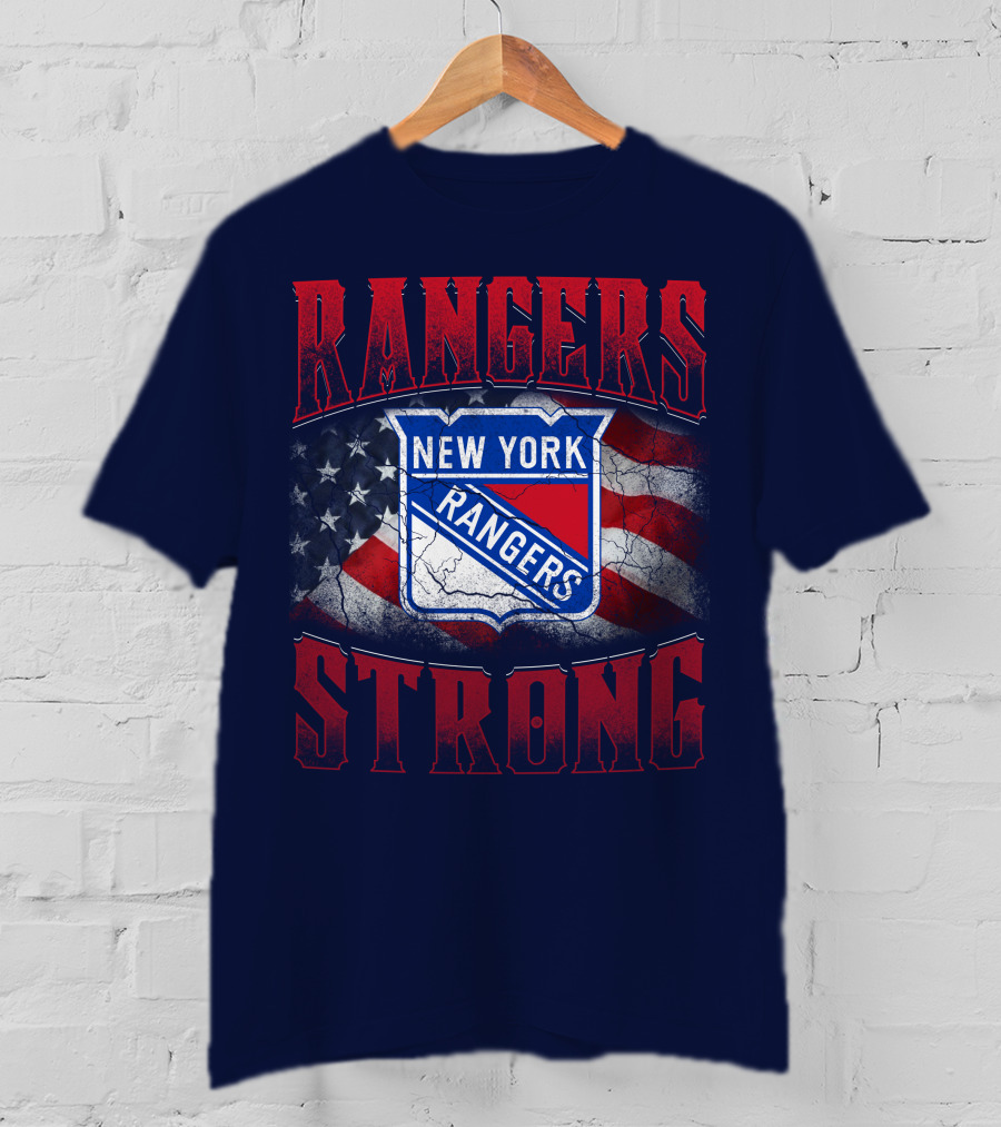 Rangers Strong New York American Flag T-Shirt