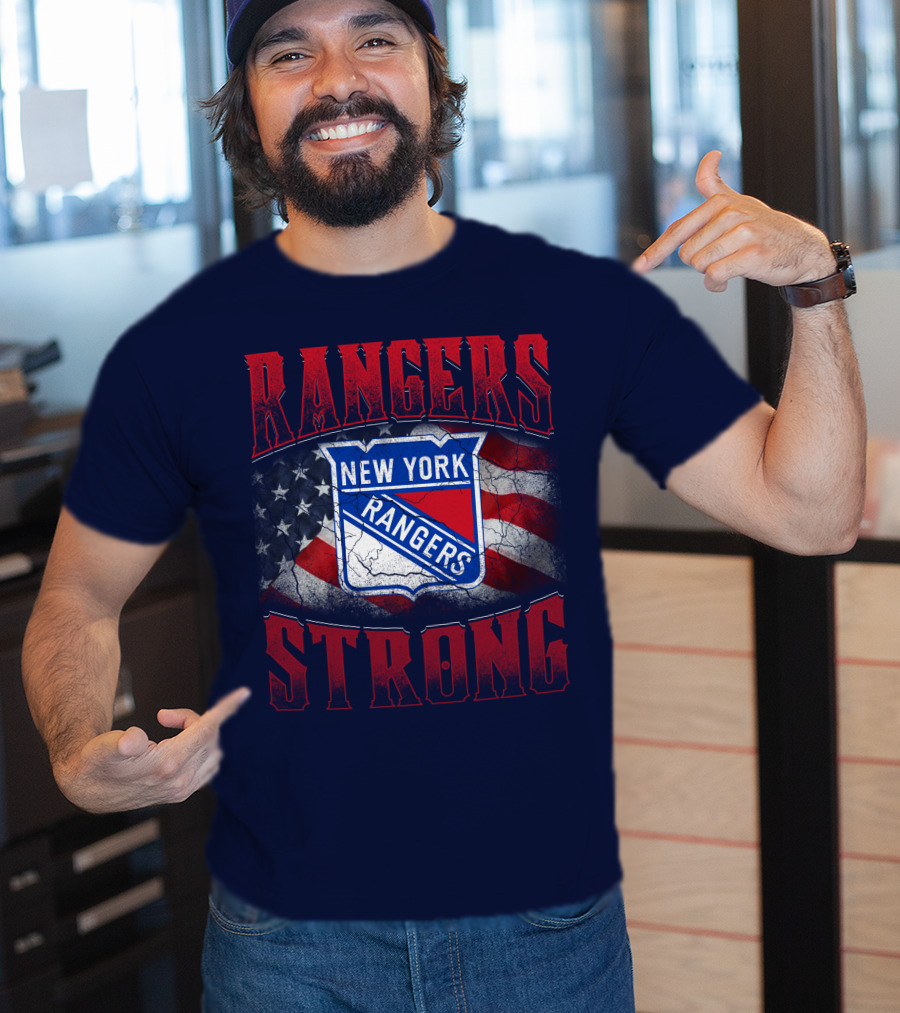 Rangers Strong New York American Flag T-Shirt