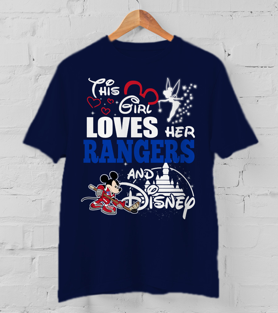This Girl Loves Her Rangers And Disney T-Shirt