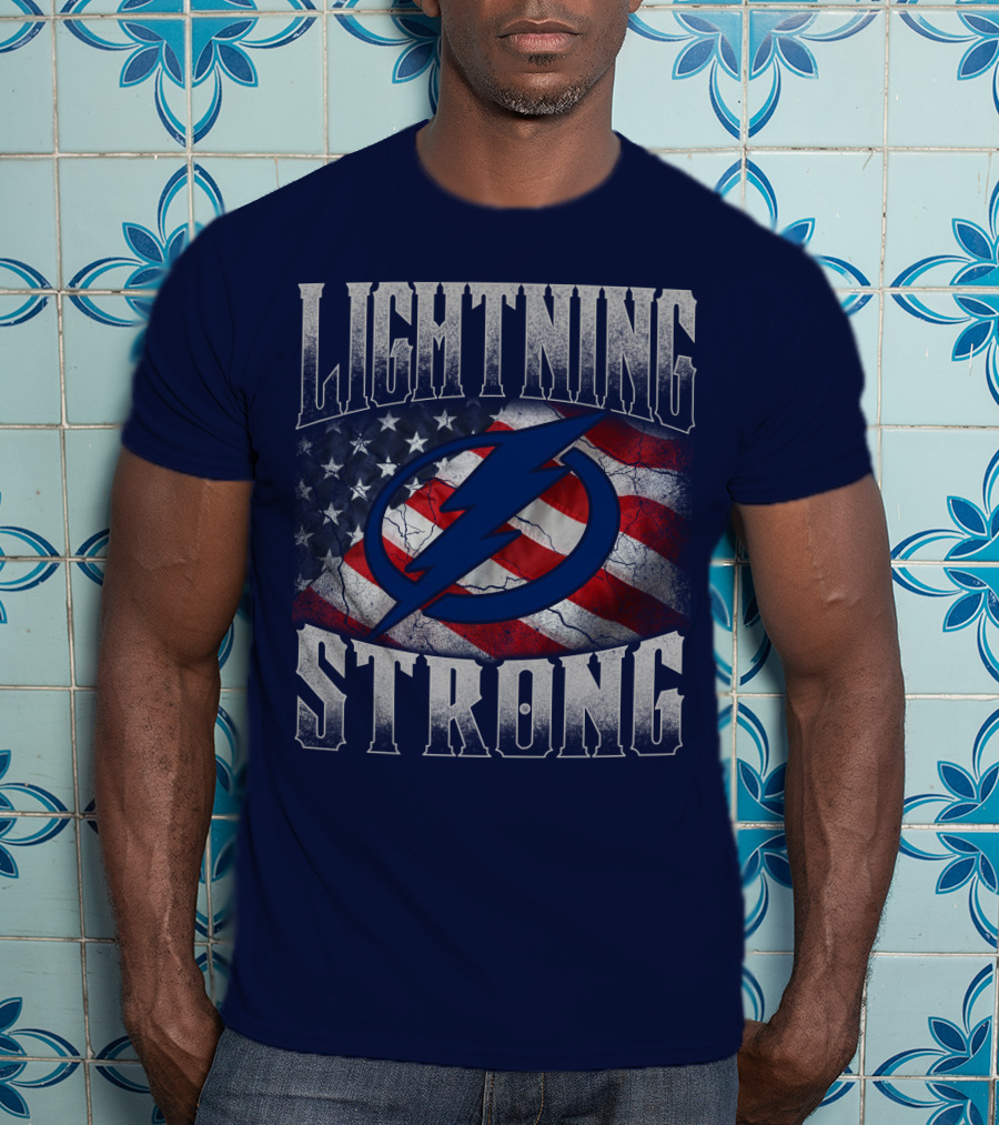 Lightning Strong Tampa Bay Flag T-Shirt