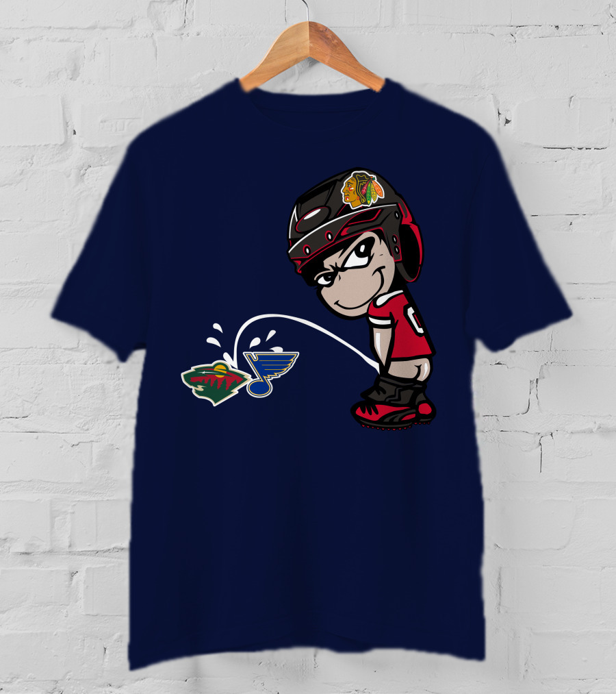 Chicago Blackhawks Hockey Rivalry Minnesota Wild St. Louis Blues T-Shirt