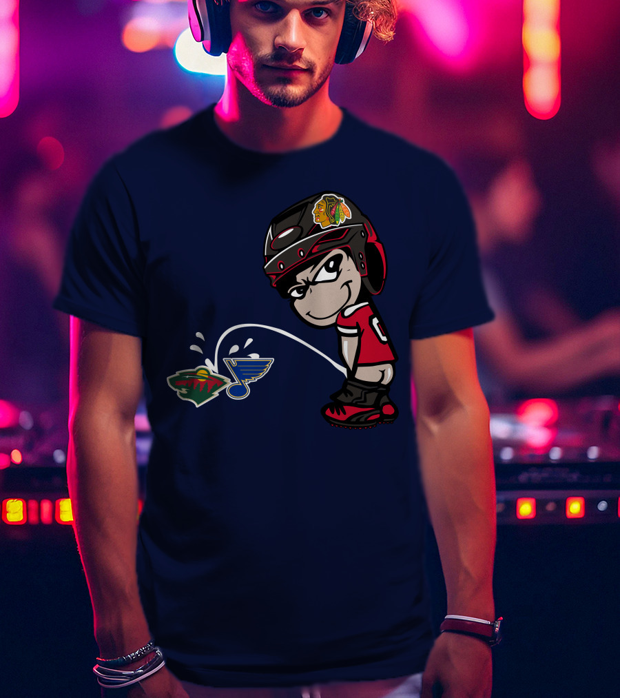 Chicago Blackhawks Hockey Rivalry Minnesota Wild St. Louis Blues T-Shirt