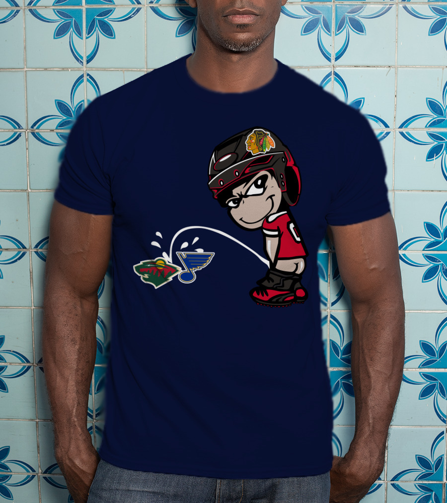 Chicago Blackhawks Hockey Rivalry Minnesota Wild St. Louis Blues T-Shirt