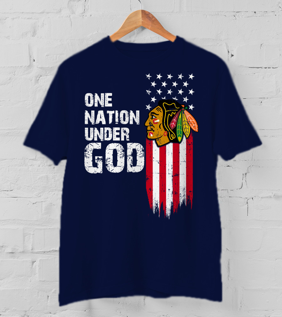Chicago Blackhawks One Nation Under God T-Shirt