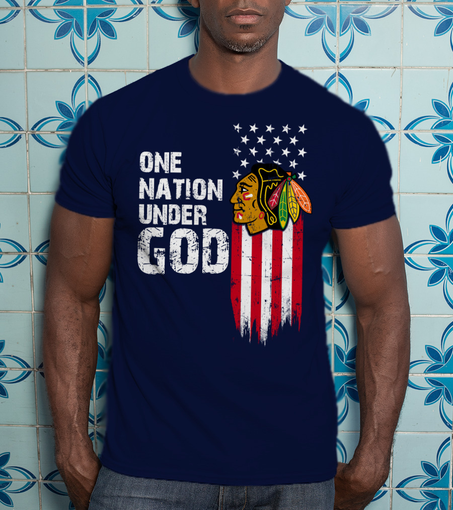 Chicago Blackhawks One Nation Under God T-Shirt