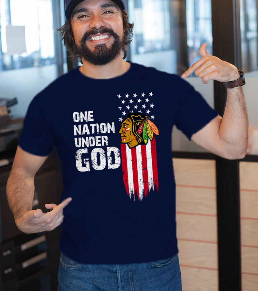 Chicago Blackhawks One Nation Under God T-Shirt
