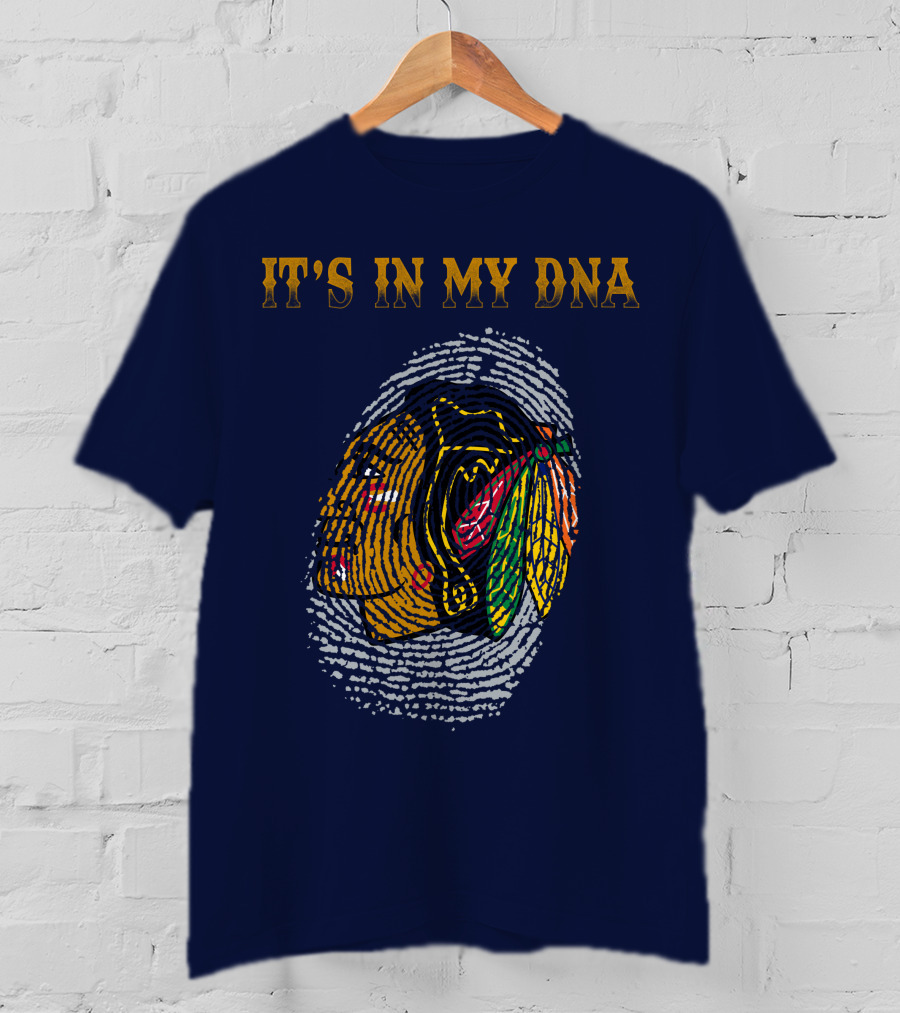 Chicago Blackhawks It's In My Dna Fingerprint T-Shirt