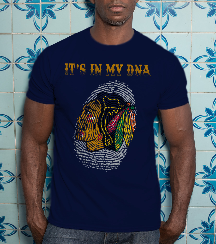 Chicago Blackhawks It's In My Dna Fingerprint T-Shirt