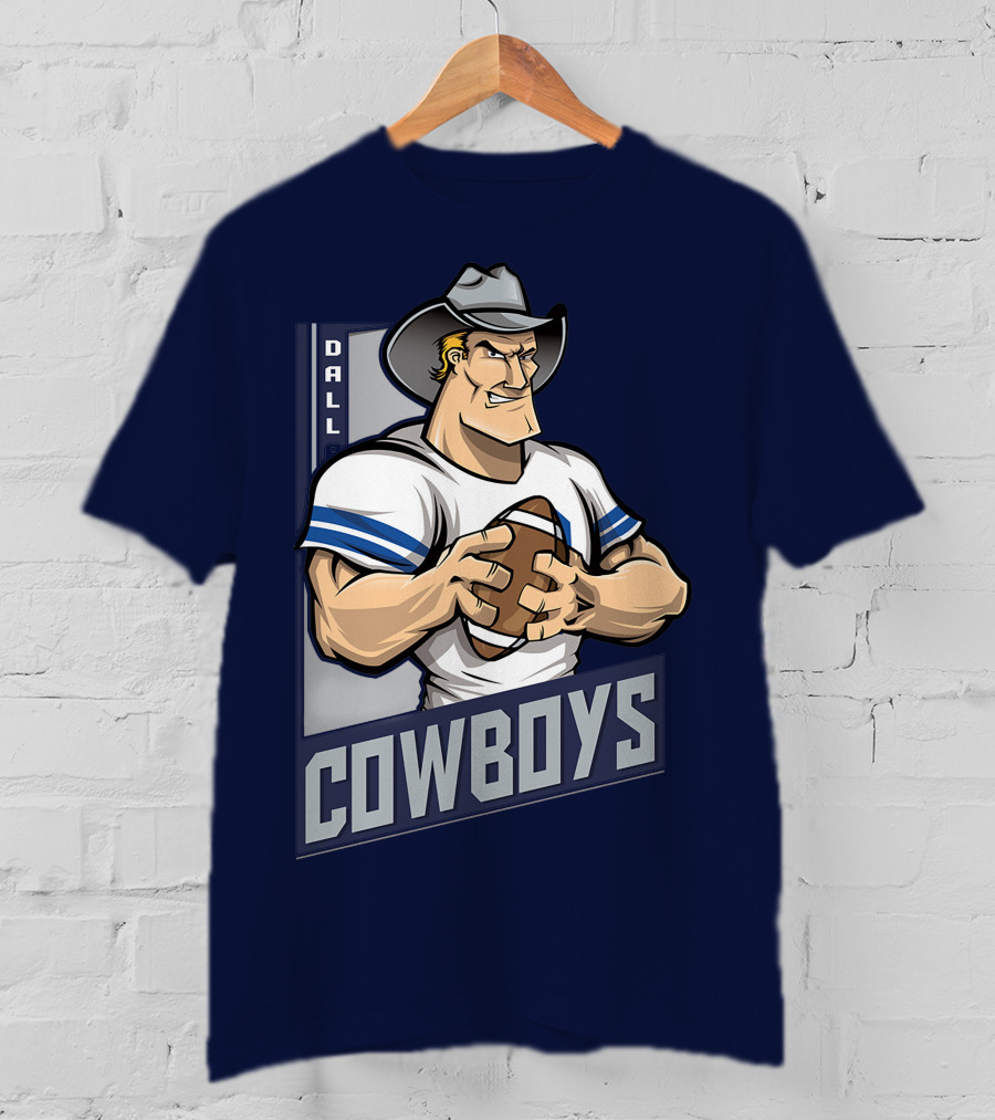 Dallas Cowboys Football Cartoon Character T-Shirt