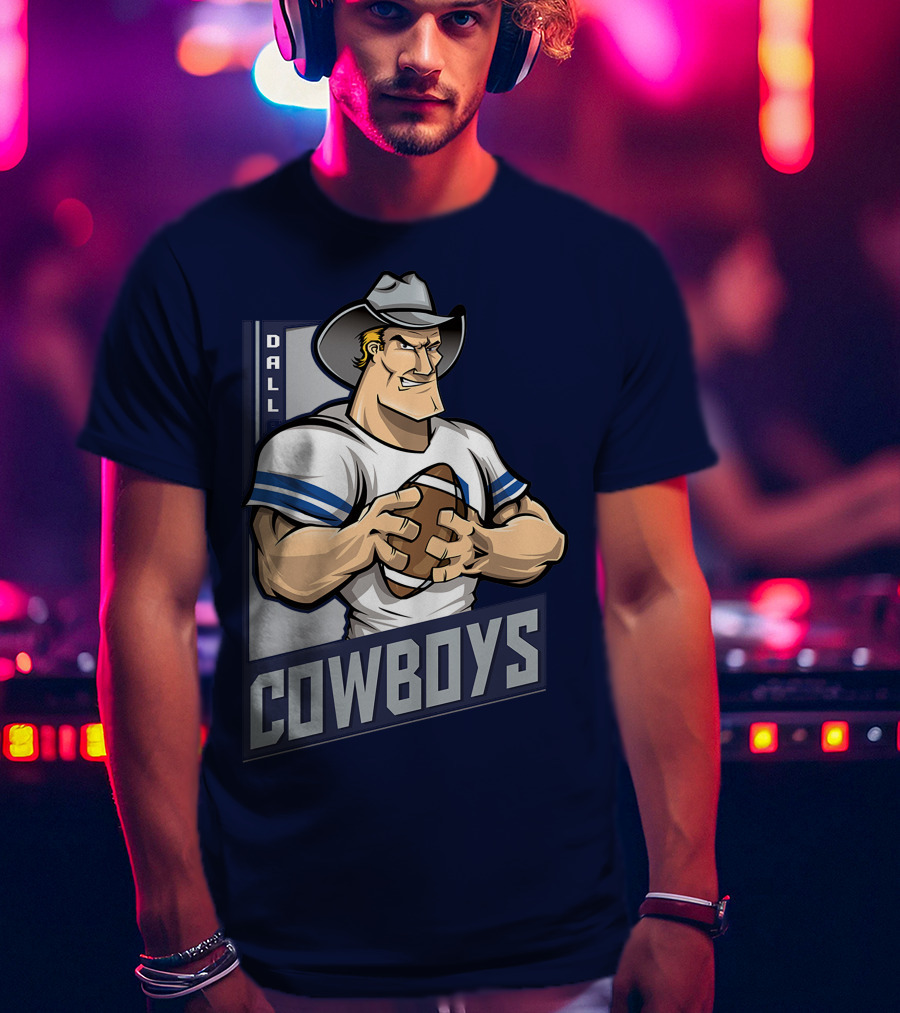 Dallas Cowboys Football Cartoon Character T-Shirt