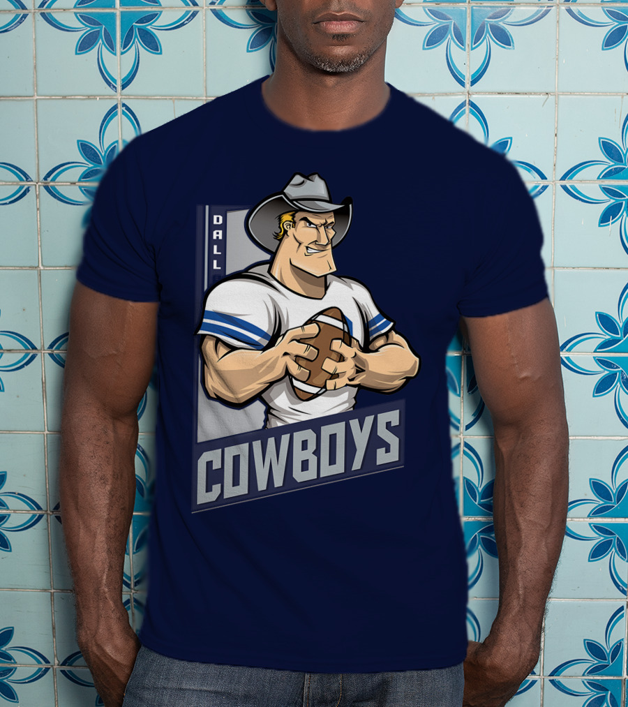 Dallas Cowboys Football Cartoon Character T-Shirt