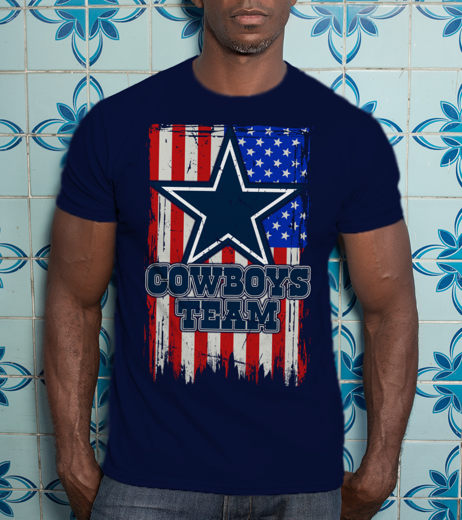Cowboys Team Usa Flag Star T-Shirt