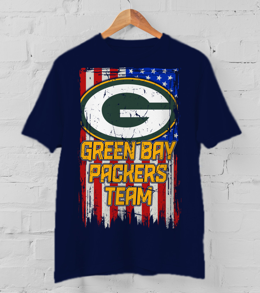 Green Bay Packers Team Flag T-Shirt