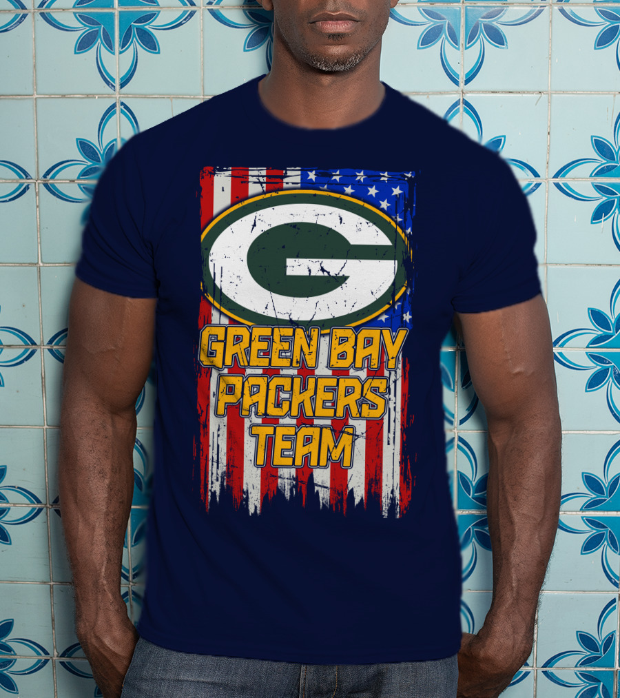 Green Bay Packers Team Flag T-Shirt