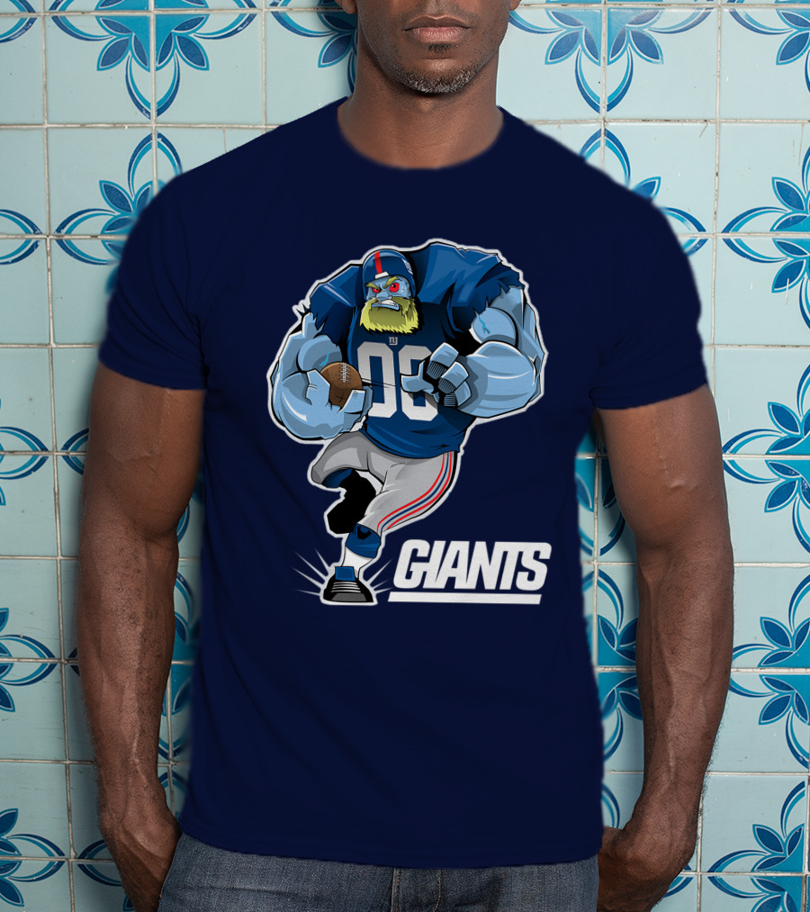 New York Giants Giants 98 Football Player Cartoon T-Shirt