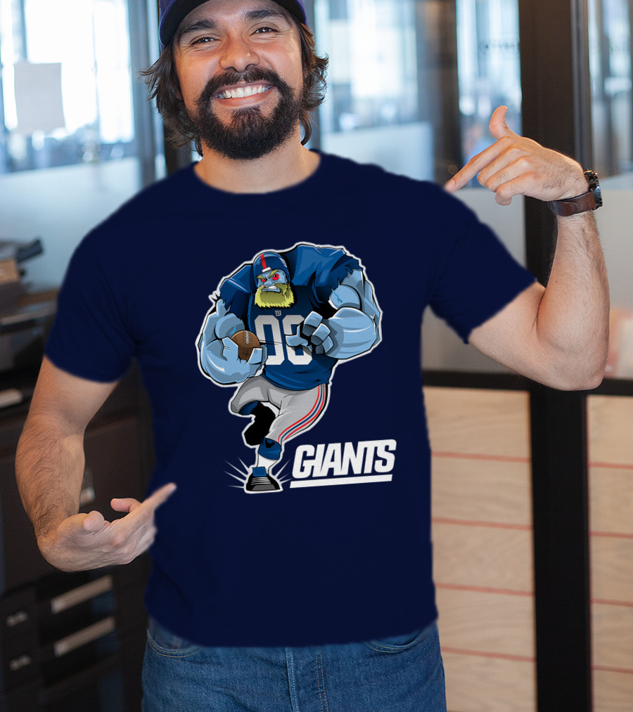 New York Giants Giants 98 Football Player Cartoon T-Shirt